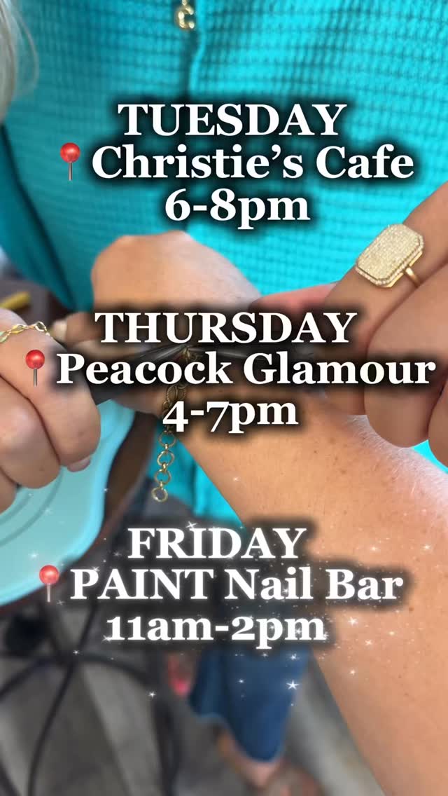 ✨ Ready to add a little sparkle to your week? Come see me at one of my pop-ups around town and treat yourself to a new piece of permanent jewelry you’ll never want to take off!
New necklaces, bracelets, bangles, and charms are available— perfect for layering, gifting, or celebrating something special.
Here’s where you can find me this week:
💫 TUESDAY | @eatatchristis | 6-8pm
💫 THURSDAY | @peacockglamourboutique | 4-7pm
💫 FRIDAY | @paint_louisville | 11am-2pm
Bring your bestie, grab a coffee, and let’s get LINX’d together! 💖
#PermanentJewelry #StyleWithChalisa #PermaLinx #ShopLocal #JewelryPopUp
